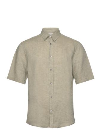 Spenser Ss Designers Shirts Linen Shirts Khaki Green Tiger Of Sweden