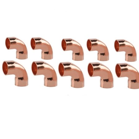 10 STK Rød kobber albuerør Fitting Connector Pipe Fittings