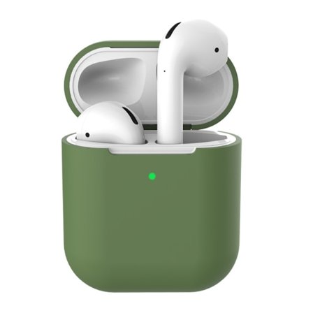 Silikoneskal Apple AirPods Trådløs Opladningsetui Grøn