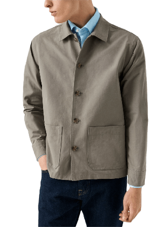 Eton Overshirt I Canvas Skjortor Herr Grön XL