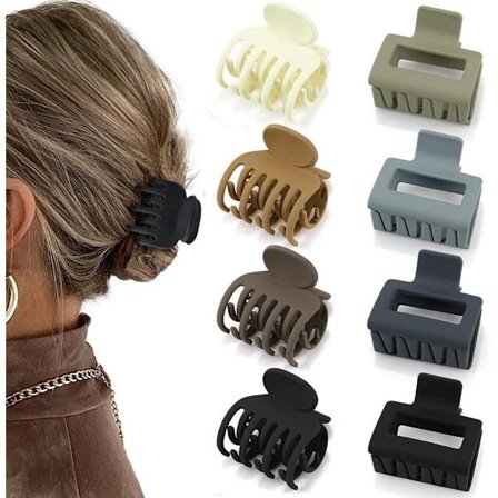 8-pak Hårklemmer - Hårklemmer til kvinder - 4 farver - Sæt B