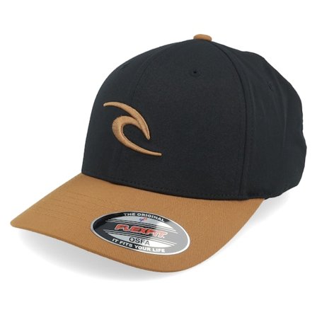 Rip Curl - Black - Cap - Tepan 2.0 Cap Black/Tan Flexfit - Hatstore