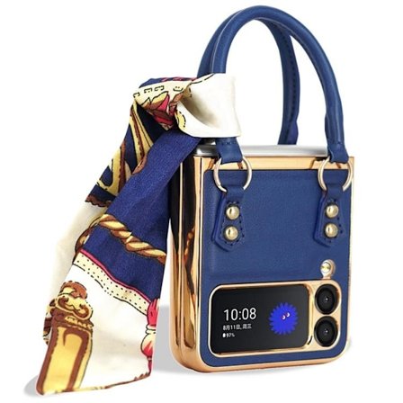 GKK Galaxy Z Flip 4 Skal Handväska - Blå