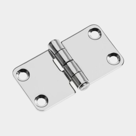 Charnière de trappe Roca, 68 x 37 mm, acier inoxydable