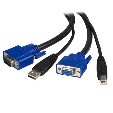 StarTech 2-in-1 USB KVM Cable - tastatur / video / mus / USB-kabel - 1.8 m