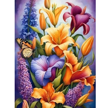 Blomst Diamant Maleri Fuld Vægkunst Diamant Mosaik Moderne Håndværk Dekoration Hjem