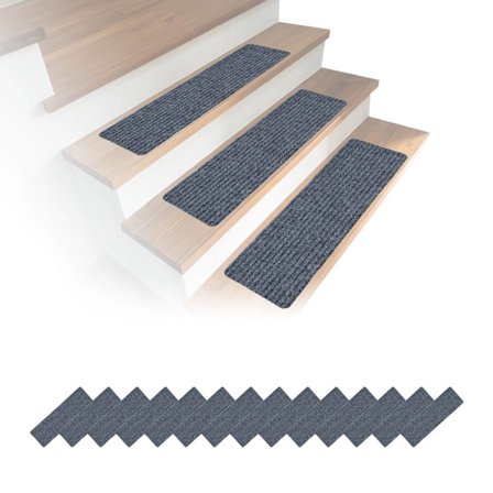 Rektangulære trappemåtter, 16 stk., 65×20 cm, skridsikre