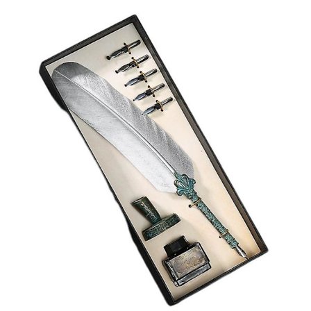 Europeisk Vintage Fjærpenn Sett Gaveeske Harry Potter Fjærpenn Sett Gotisk Kropp Dip Blekkpenn