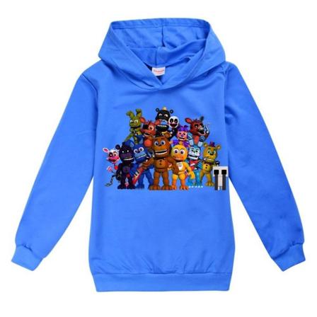 Vuxna barn Nalle 3D hoodies Cosplay Costume Pullover dark blue 130cm