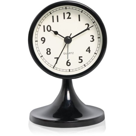 Klassisk Retro Vækkeur i Metal med Natlampe og Snooze-funktion - Støjsvag, Ikke-Tikkende