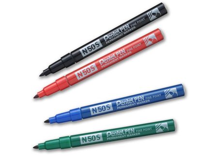 PENTEL Märkpenna perm. N50S rund svart - Lyreco - Kontorsmaterial - Pennor - Märkpennor - Rund spets