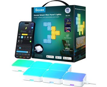 Govee Smart Mini Panel Lights - 10 pack - Mini LED-paneler – kreativ inomhusbelysning