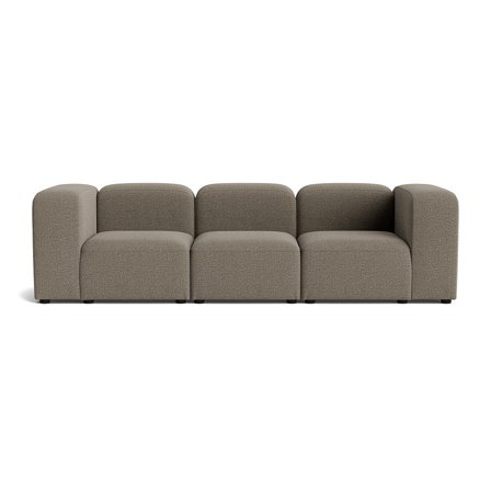 Milo 3-Sitzer-Sofa Nordic Grau, modernes Design, bequeme Polsterung, zeitloser Stil, hochwertige Stoffoberfläche, ideal für Wohnzimmer, 72cm