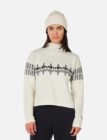 ROSSIGNOL W Patterned Tn Sweater - Cream - L