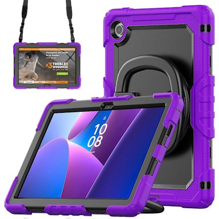 For Lenovo Tab 10.1 TB-311XU/Tab TB311FU Stativdeksel PC + Silikon Nettbrettdeksel med Skulderstropp