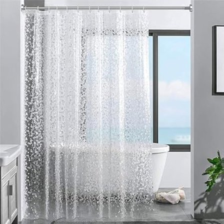 Dusjforheng Vanntett Muggsoppresistent 180*180 Plast Klar