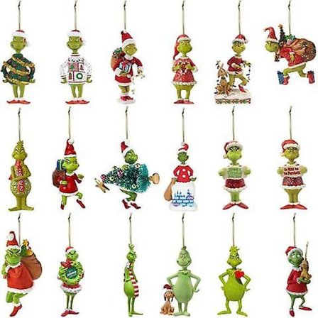 God Jul Grinch Ornament Juletræ Hængende Dekoration Figur Vedhæng -sz.11977