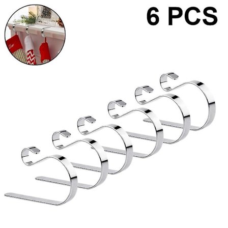 Stocking Hangers For Mantel Set Of 6