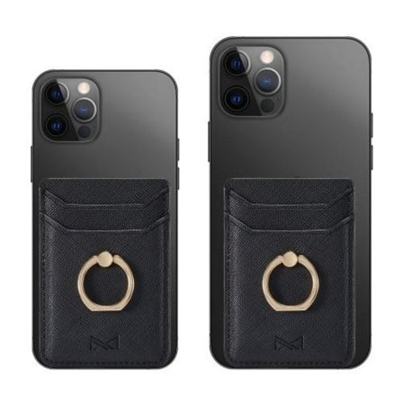 MUXMA Kortholder Ringstativ RFID Blokkerende Kredittkort - Svart