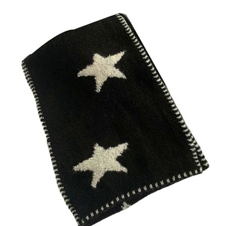Koreansk Vinter Skjerf Stjernedesign Myk Varme Lettvekt Polyester Unisex For Streetwear Og Utflukter Kaffe