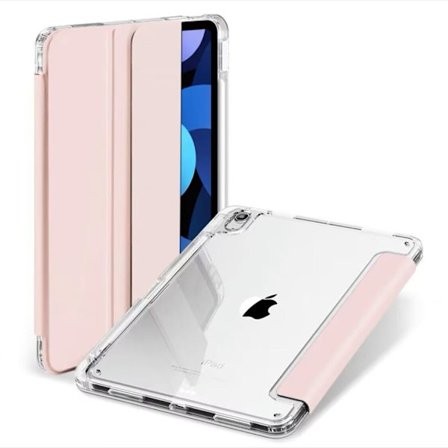 Tyylikäs suojakotelo iPad 10/11 A16 pinkki tuumaa läpinäkyvä hihna