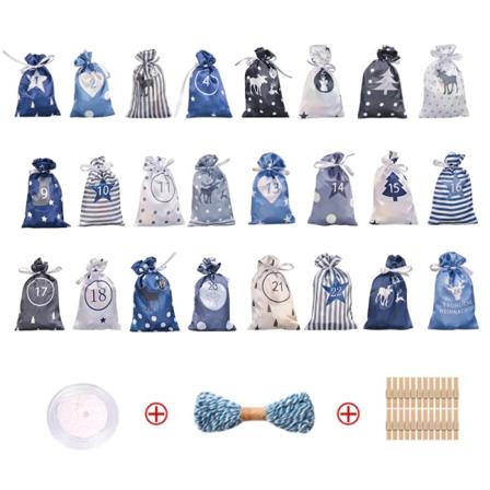 Julgåväska 24 Kalendrar Hängande Väska Halloween Godispåse Nedräkningsdräkt Style 4 24pcs/Set