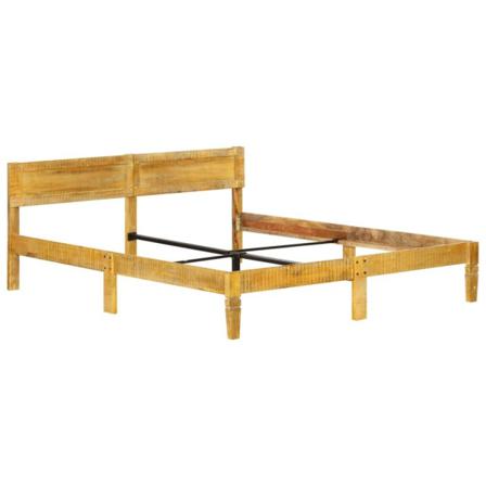 Vidaxl Sängram Massivt Mangoträ 140 Cm Brun
