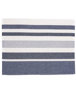 Bordbrikke med striper Petter Blå