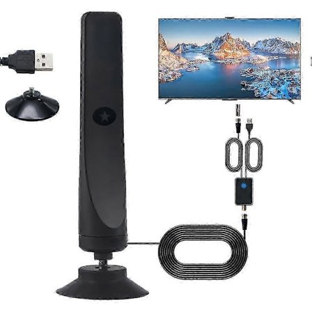 Festberg Hitenna, Wave Max TV-antenne HD 100 kanaler, Plug and Play, 3 m kabel, 80 km udgave 0626