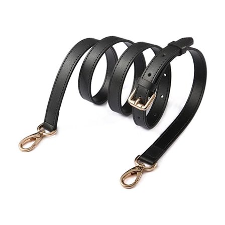 Aito nahkahihna käsilaukun vyöt BLACK&GOLD