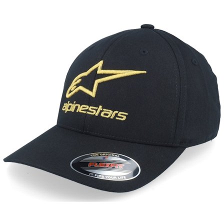 Alpinestars - Gild Hat Black/Gold Flexfit Flexfit Black Cap - @ Hatstore