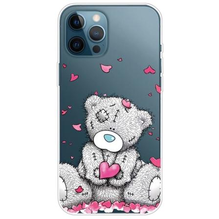 Deco iPhone 14 Pro Max skal - Kärlekshjärta / Björn Silvergrå