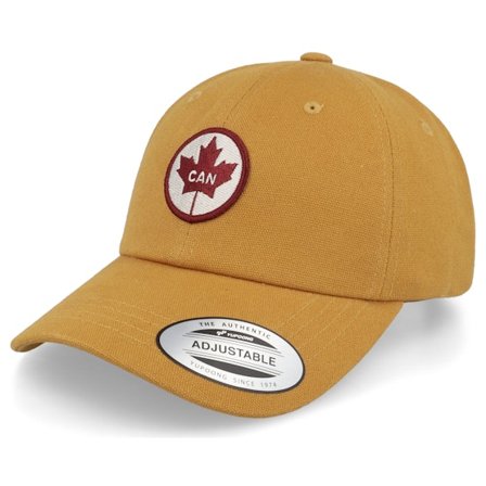 Iconic - Brown - unconstructed - Cap - Canada Patch Canvas Light Brown Dad Cap - Hatstore