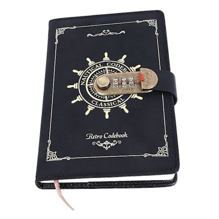 B6 Muistikirja Yhdistelmälukko Musta Kulta Retro 240 Sivua Sileää Viivoitettua Paperia Koulutarvikkeisiin