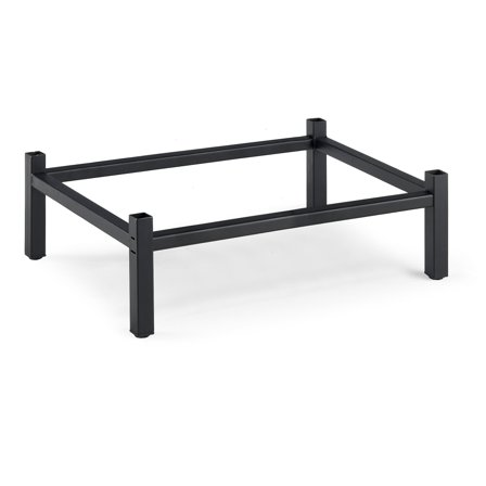 Beingestell für Spind mit 2 Modulen, B 600 mm, schwarz