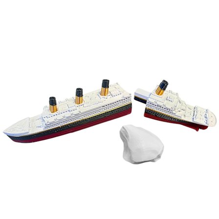 Realistisk Titanic badekar og pool legetøj af split-typen, Titanic dekorationer, historisk korrekte aftagelige Titanic figurer.