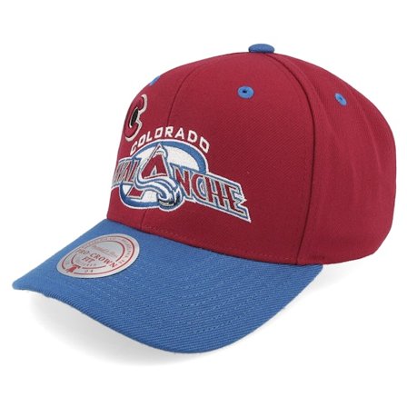 Mitchell & Ness - NHL Rouge adjustable Casquette - Colorado Avalanche All In 2.0 Pro Maroon/Blue Adjustable @ Hatstore