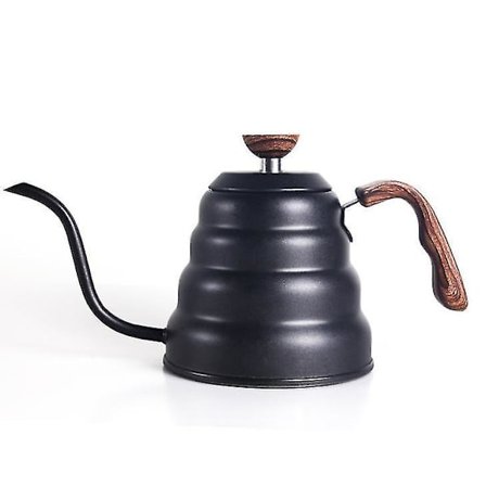 1l Stål Te- og Kaffe-Kanne med Termometer Svanehals Drypper