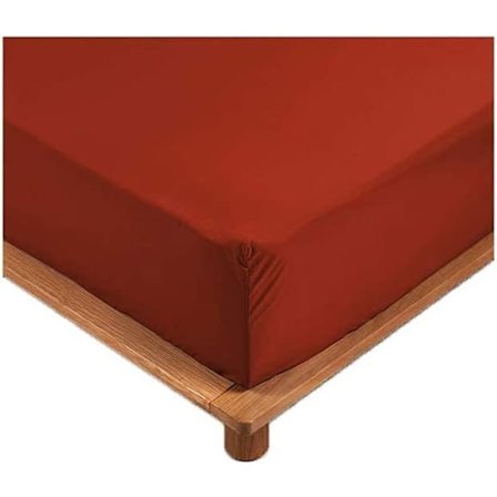 Draps Housse - PROMO LINGE - Percale - 200x180cm - röd