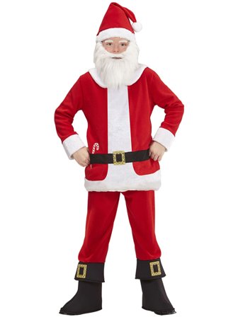 Julemandskostume med Vatteret Mave Børn