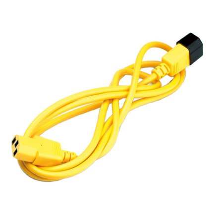 ROLINE Power Cable C14 to C13. Yellow. 0.8m Factory Sealed