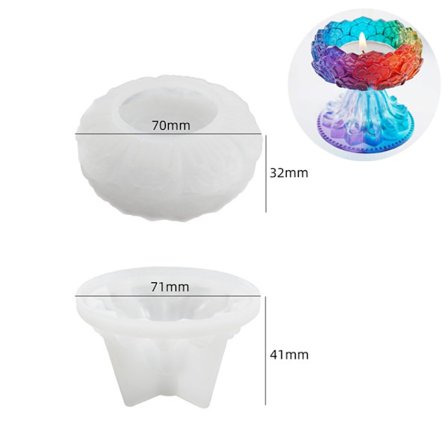 Kynttilänjalkojen molds Lotus Tealight Epoksihartsin molds