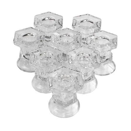 8 st Glas Hs Bröllop Tick Transparent Glas D Mat