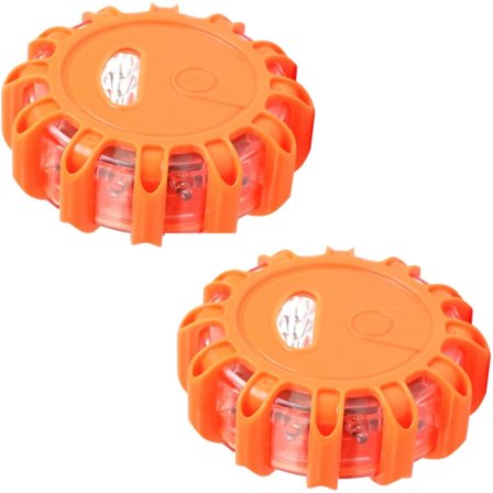 Multifunksjonell lampe, universell bruk, signallys, 5 varsellysmoduser, 360 grader, med magnet og krok, nødslys