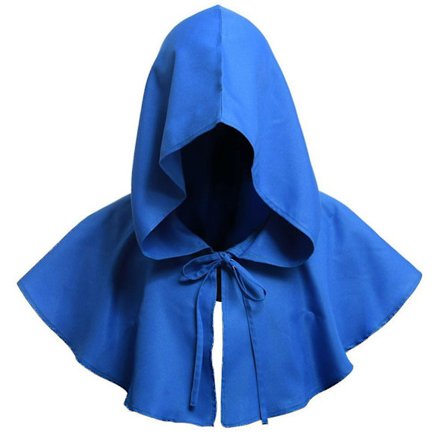Sjal Hooded Cape Mantle Cowl Hat Fancy Dress Scenfest Rollspel Medeltida Präst Munk Kostym