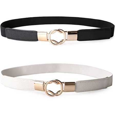 Vintage stretchbelte i metall for kvinner, 1" bred