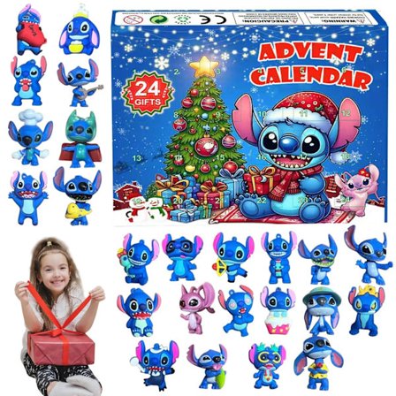 Anime Lilo & Stitch Figur Halloween Ängel Julkalender Box Kawaii Stitch Figur Actionmodell Leksaker Semestergåvor (Stitch Ny A)[JUN]