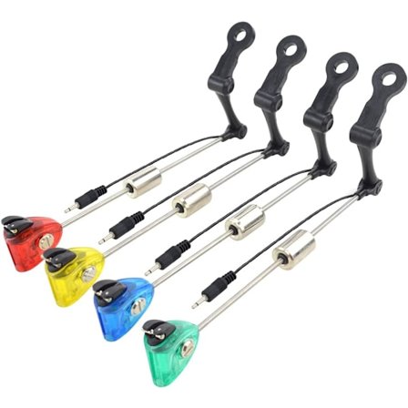 4 x Fiskeri Swinger Lysende Bidindikatorer til Karpefiskeri