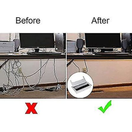 Skrivebords Grommet Plast Kabelhulldeksel Kabelbord