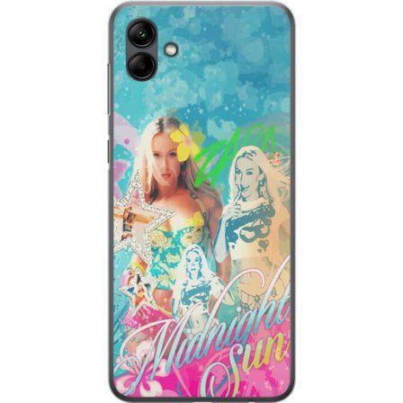 Kompatibelt Mobildeksel til Samsung Galaxy A05 Eventyrverden med Steve, Creeper og dyr i fargerik blokkgrafikk